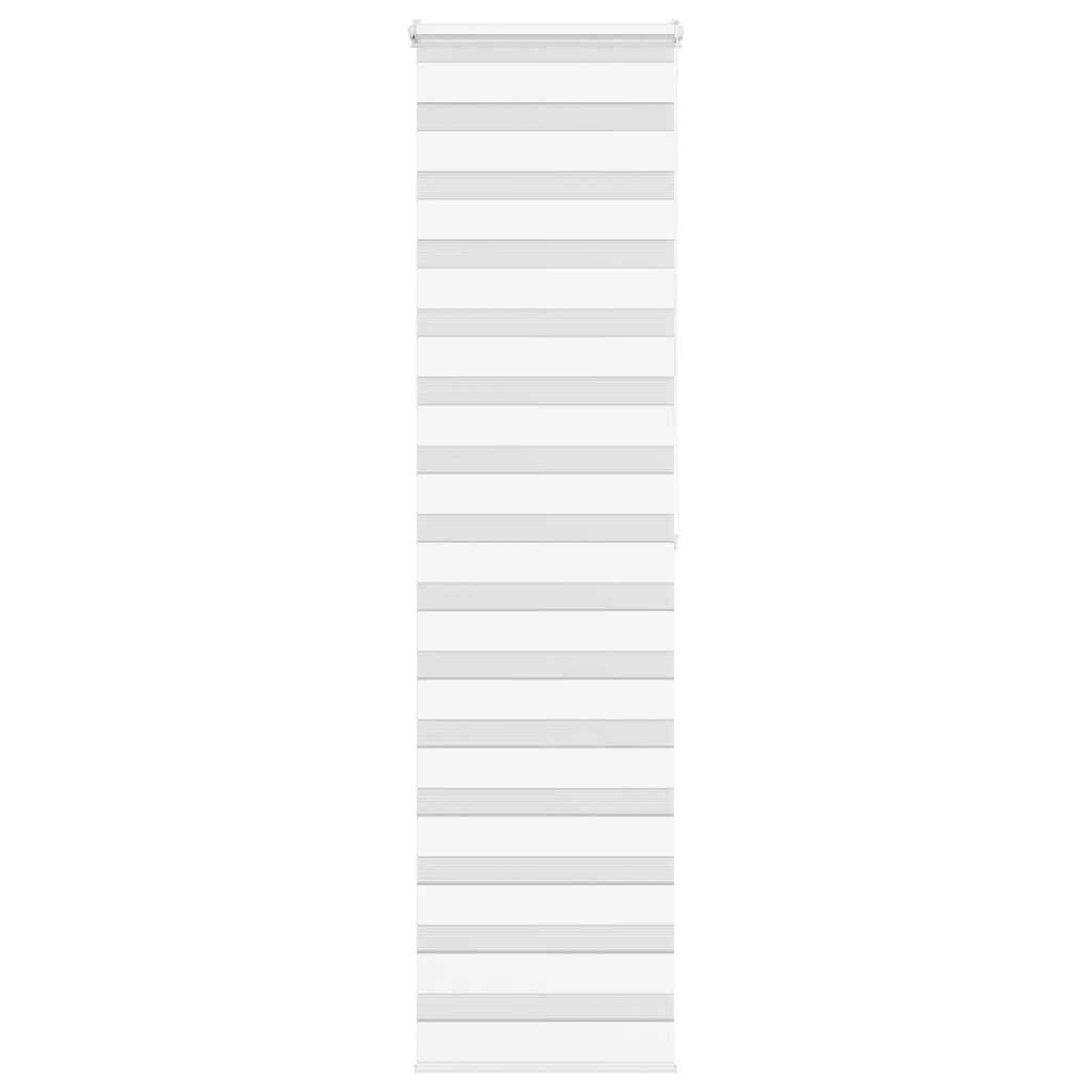 vidaXL Doppelrollo Weiß 65x200 cm Stoffbreite 60,9 cm Polyester