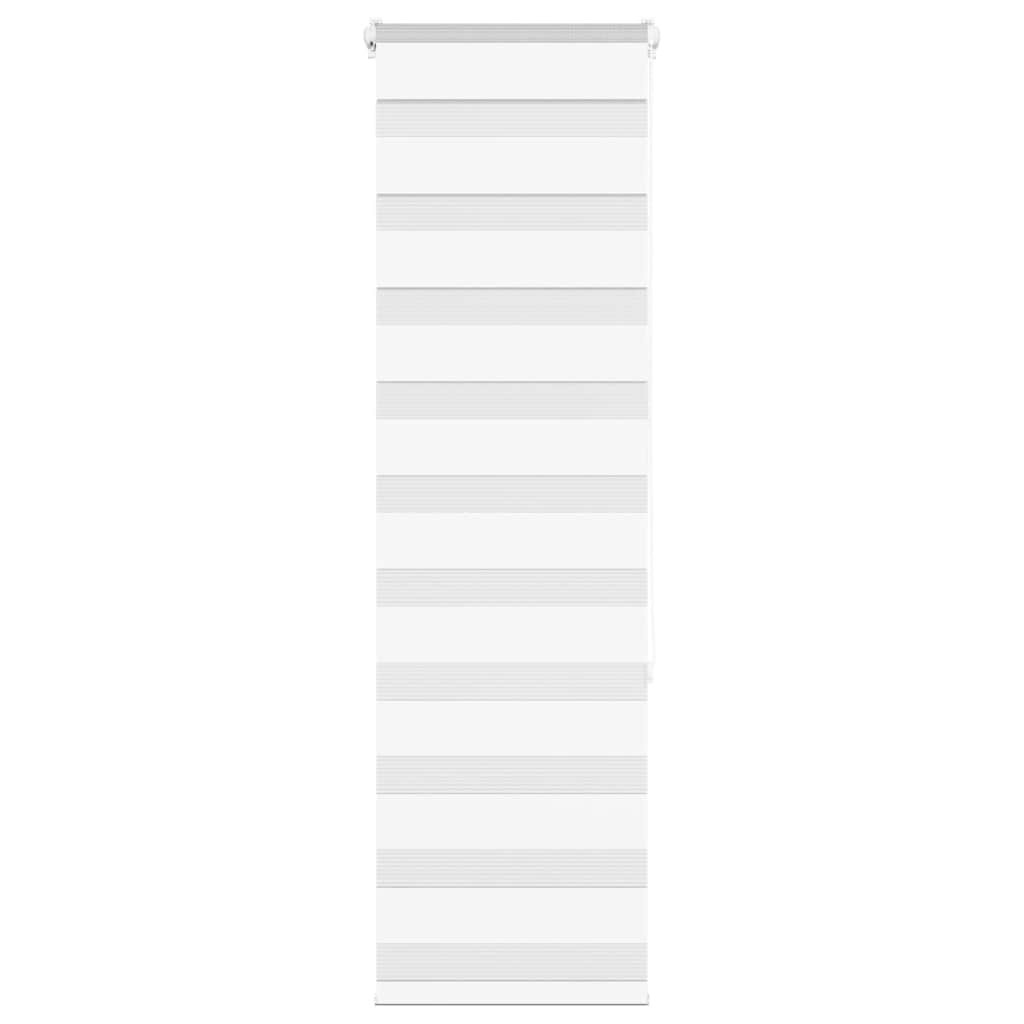 vidaXL Doppelrollo Weiß 40x150 cm Stoffbreite 35,9 cm Polyester