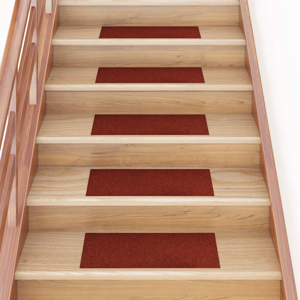 vidaXL Stufenmatten Selbstklebend 30 Stk. 60x25 cm Bordeauxrot Rechteckig