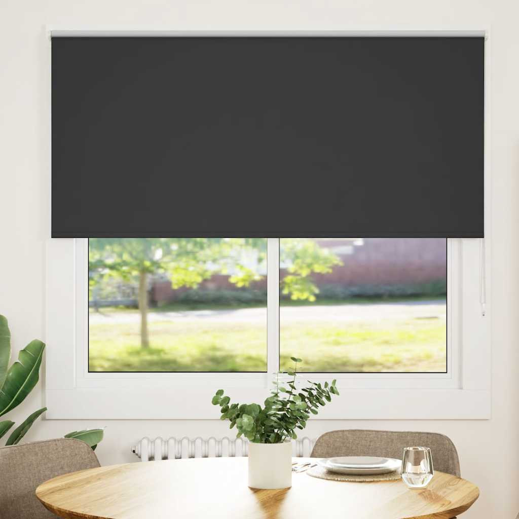 vidaXL Verdunkelungsrollo Schwarz 160x130 cm Stoffbreite 156,6 cm
