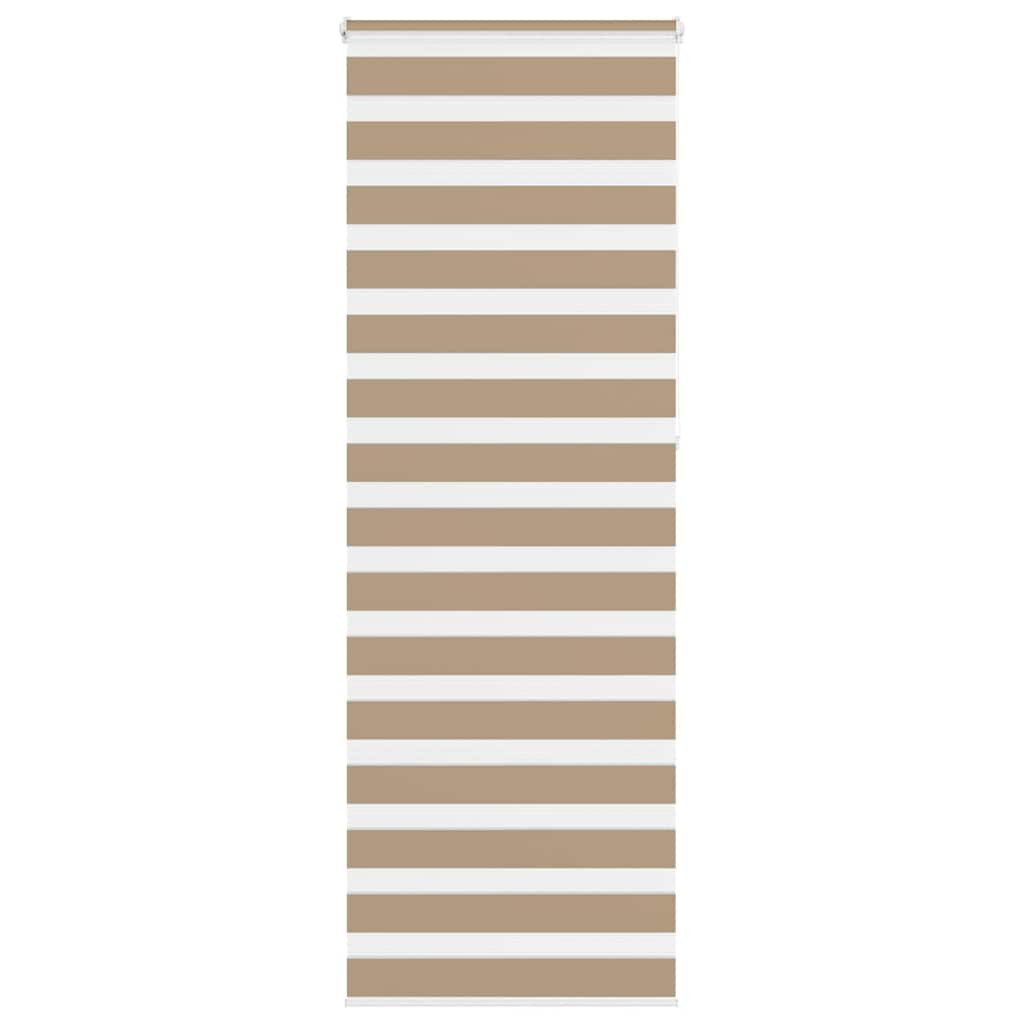 vidaXL Doppelrollo Sandbraun 75x230 cm Stoffbreite 70,9 cm Polyester