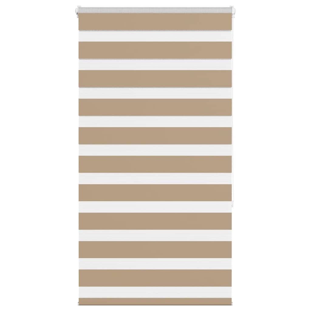 vidaXL Doppelrollo Sandbraun 75x150 cm Stoffbreite 70,9 cm Polyester