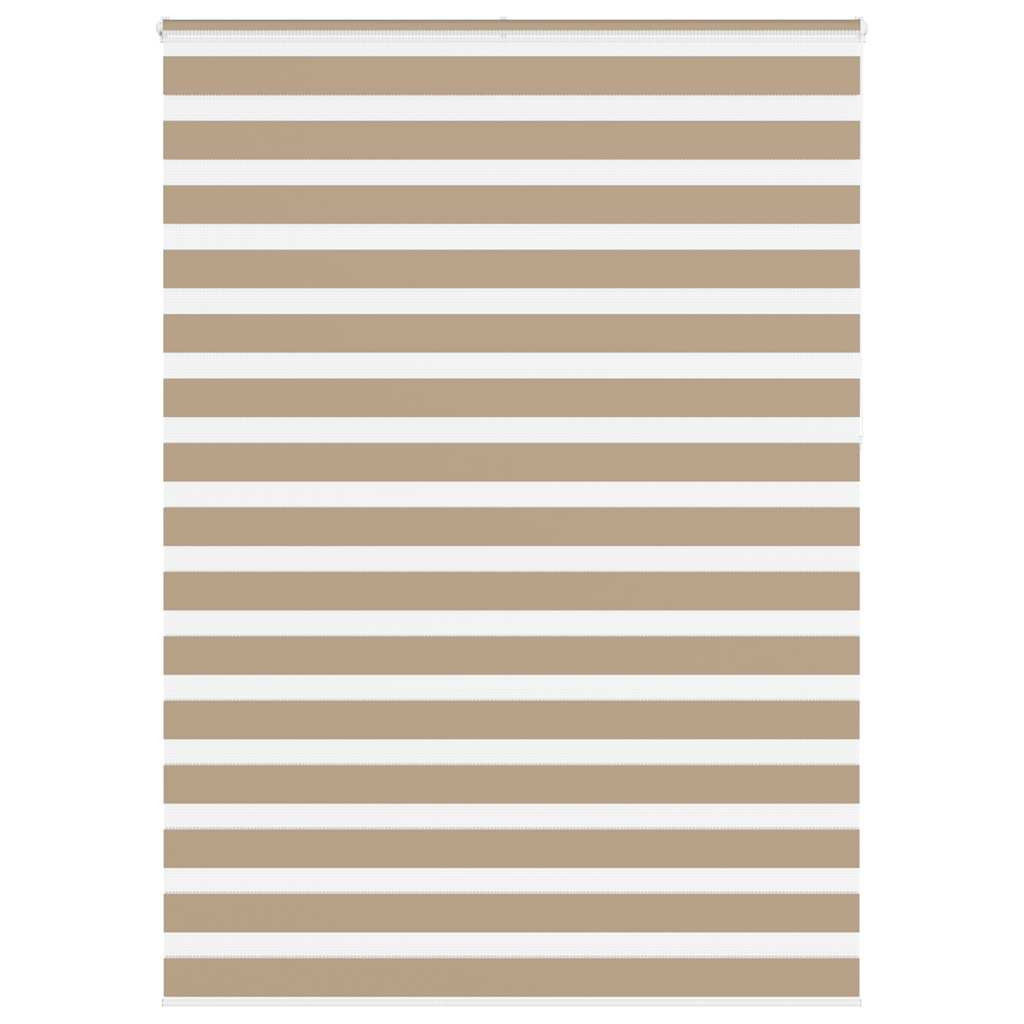 vidaXL Doppelrollo Sandbraun 165x230 cm Stoffbreite 160,9 cm Polyester