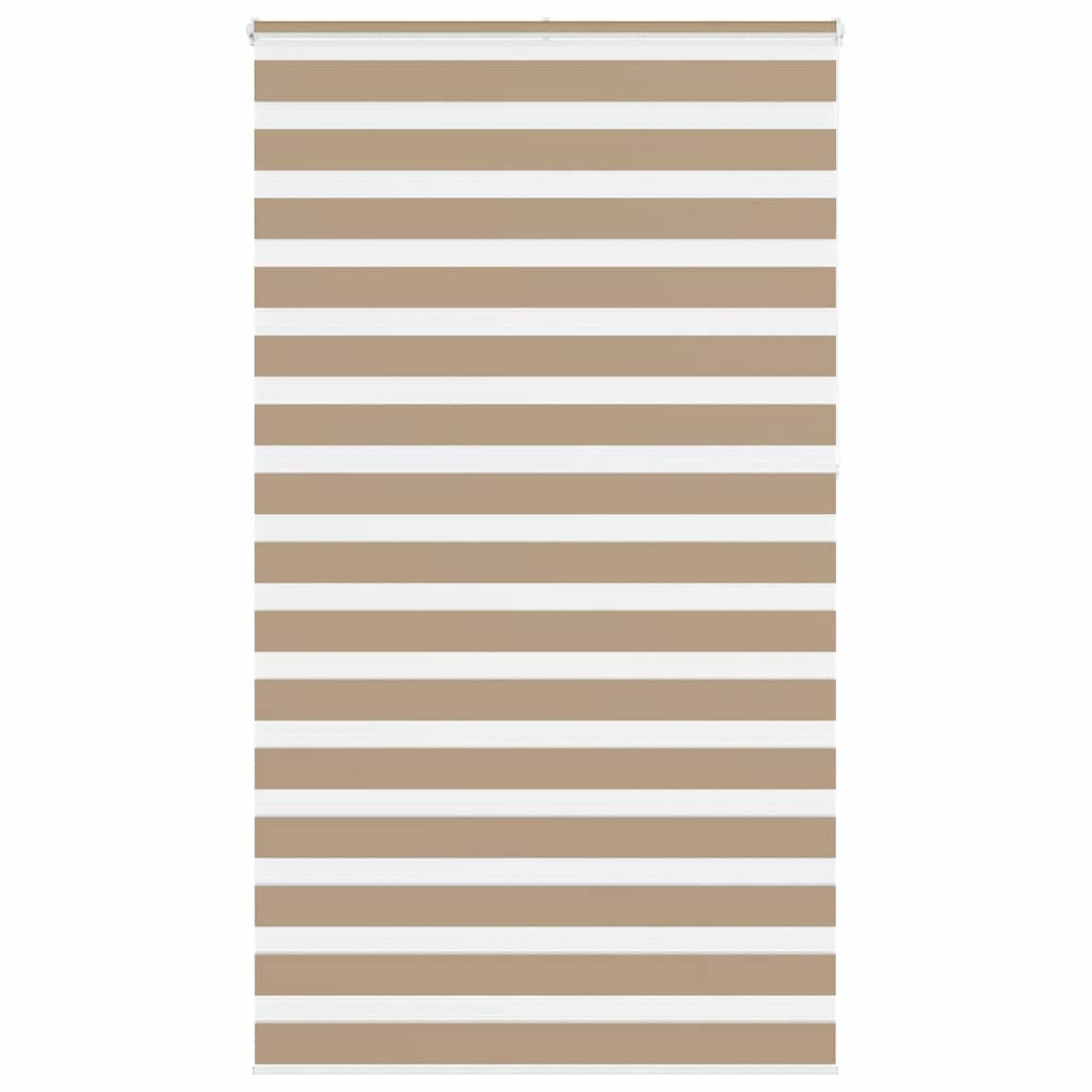vidaXL Doppelrollo Sandbraun 135x230 cm Stoffbreite 130,9 cm Polyester