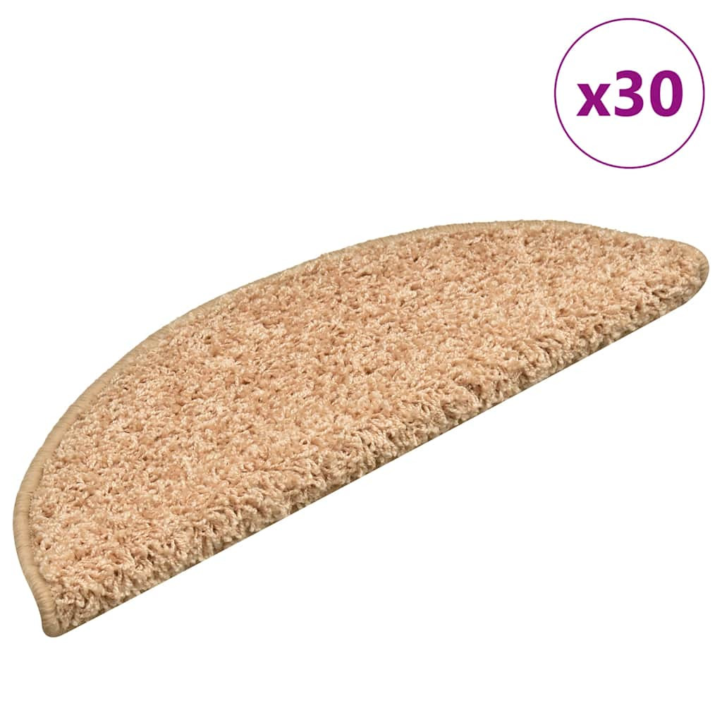 vidaXL Stufenmatten 30 Stk. 56x17x3 cm Gold Halbrund