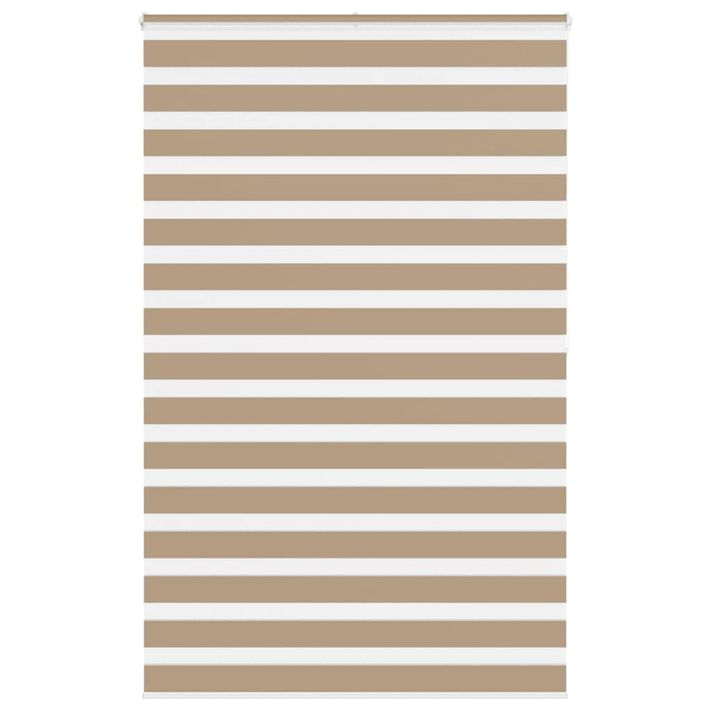 vidaXL Doppelrollo Sandbraun 145x200 cm Stoffbreite 140,9 cm Polyester