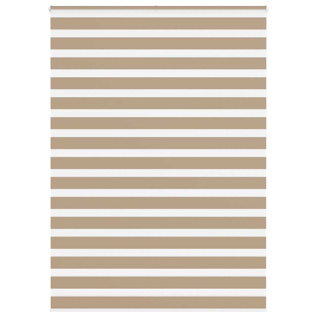 vidaXL Doppelrollo Sandbraun 155x230 cm Stoffbreite 150,9 cm Polyester