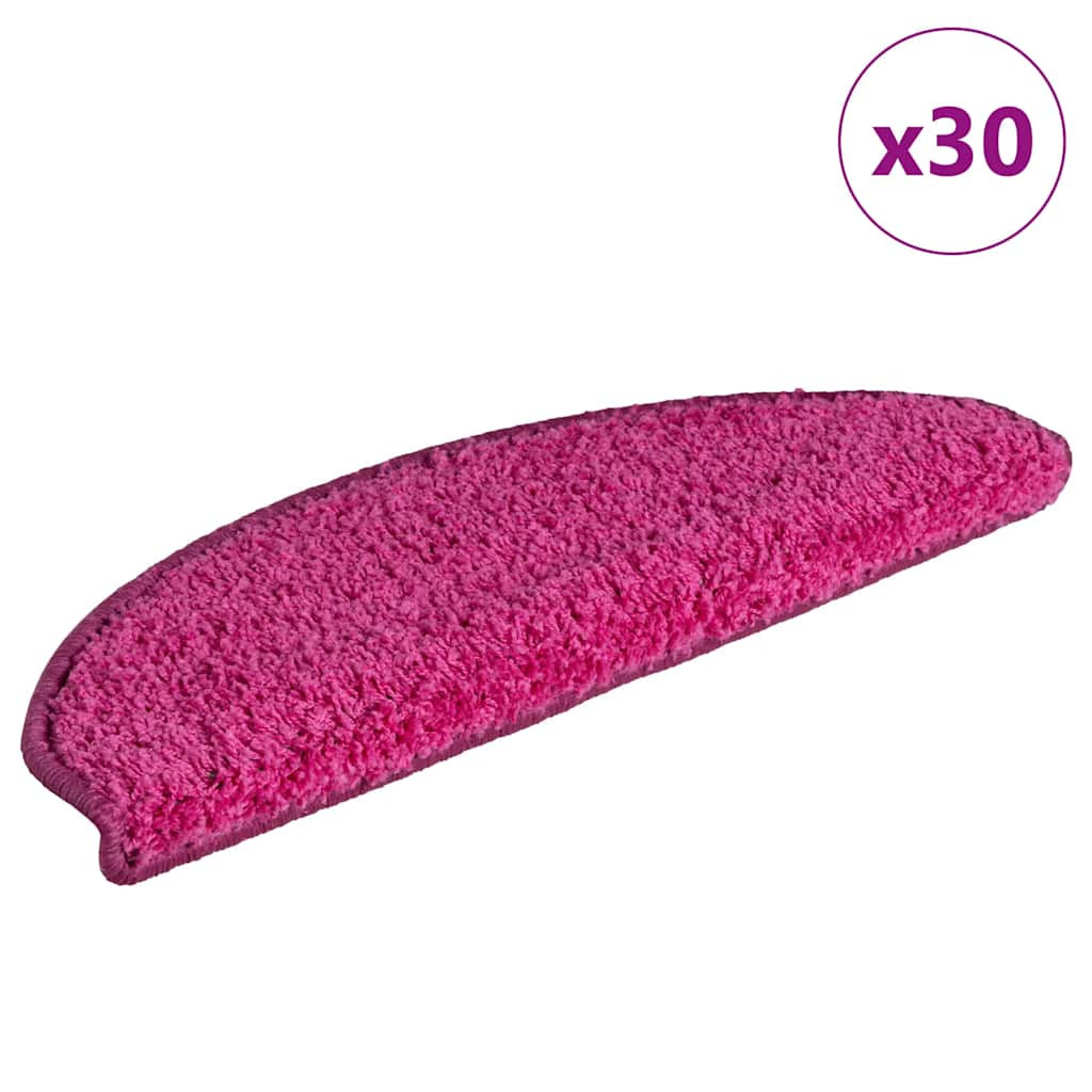 vidaXL Stufenmatten 30 Stk. 65x21x4 cm Rosa Halbrund Groß