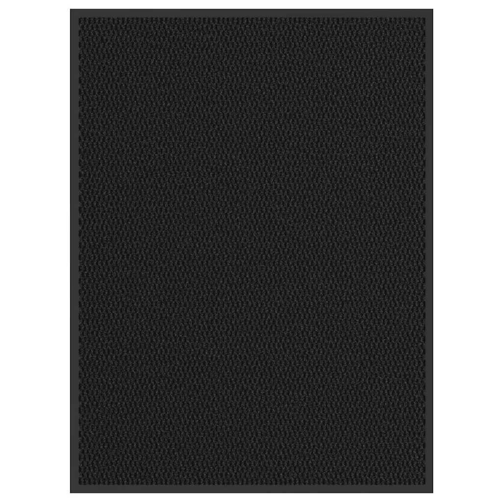 vidaXL Fußmatte 80x120 cm Schwarz