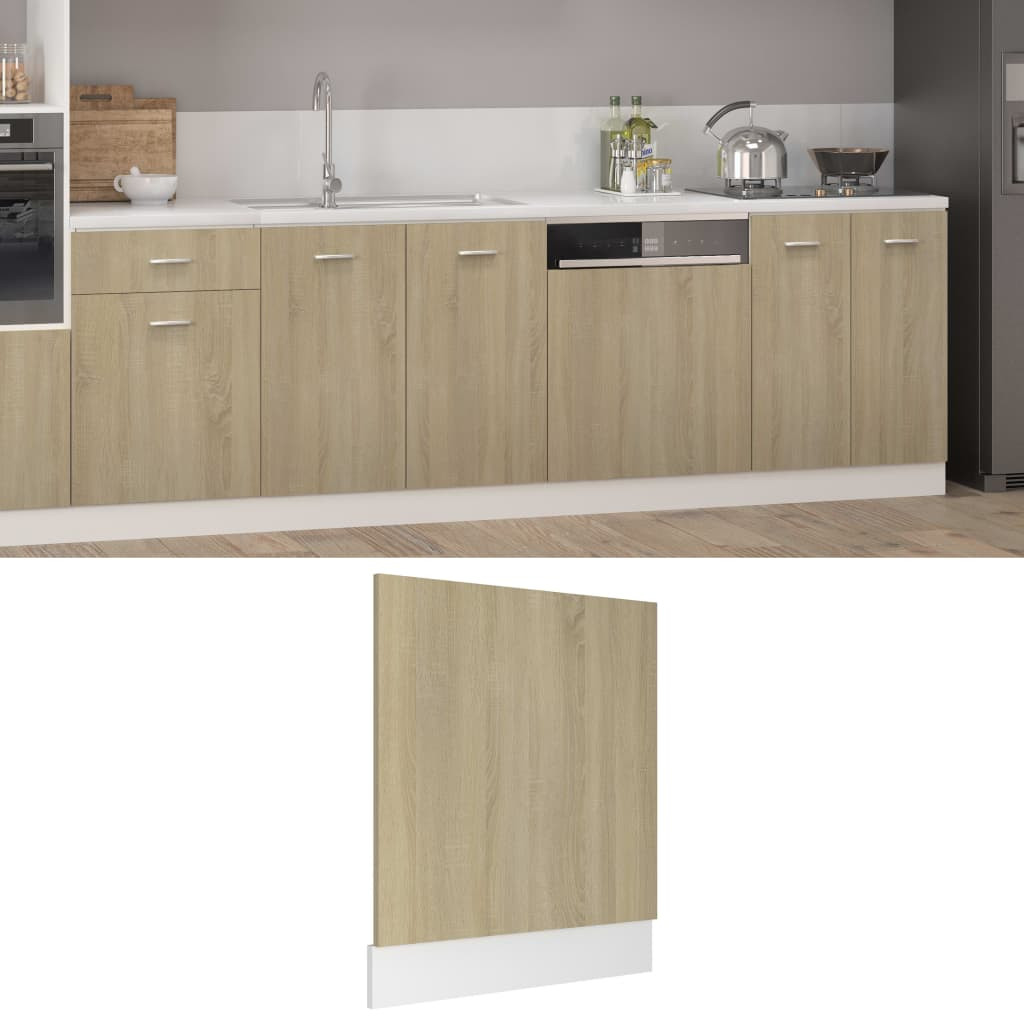 vidaXL Geschirrspülerblende Lyon Sonoma-Eiche 59,5x3x67 cm Holzwerkstoff