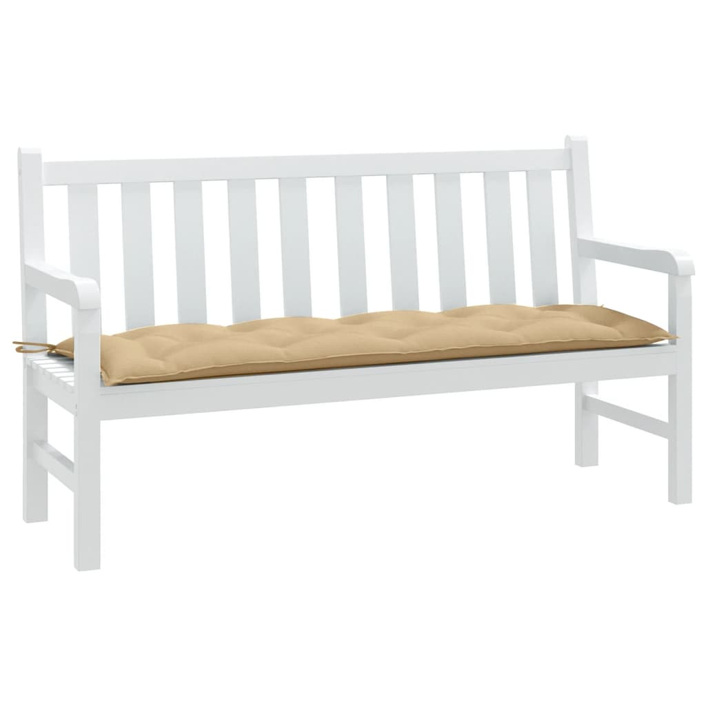 vidaXL Gartenbank-Auflage Melange Beige 150x50x7 cm Stoff