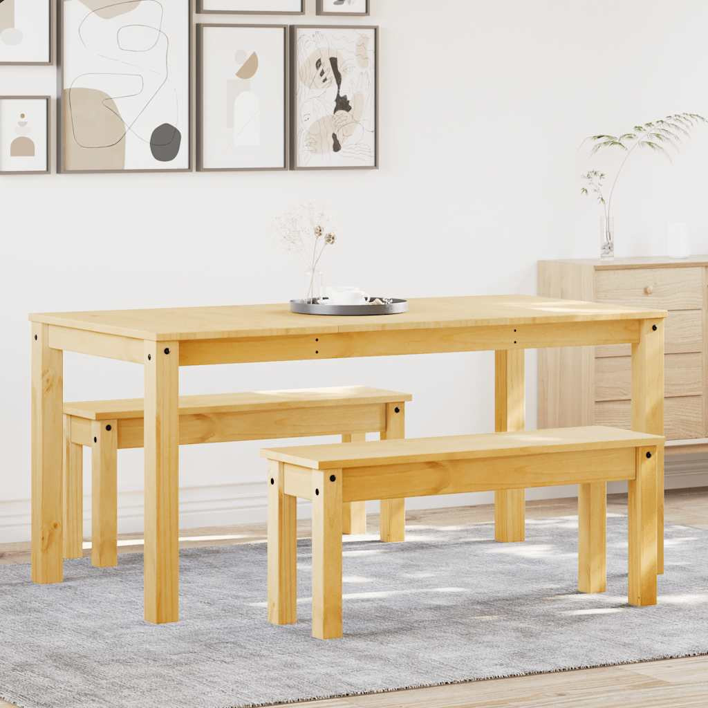 vidaXL 3-tlg. Essgruppe PANAMA Massivholz Kiefer