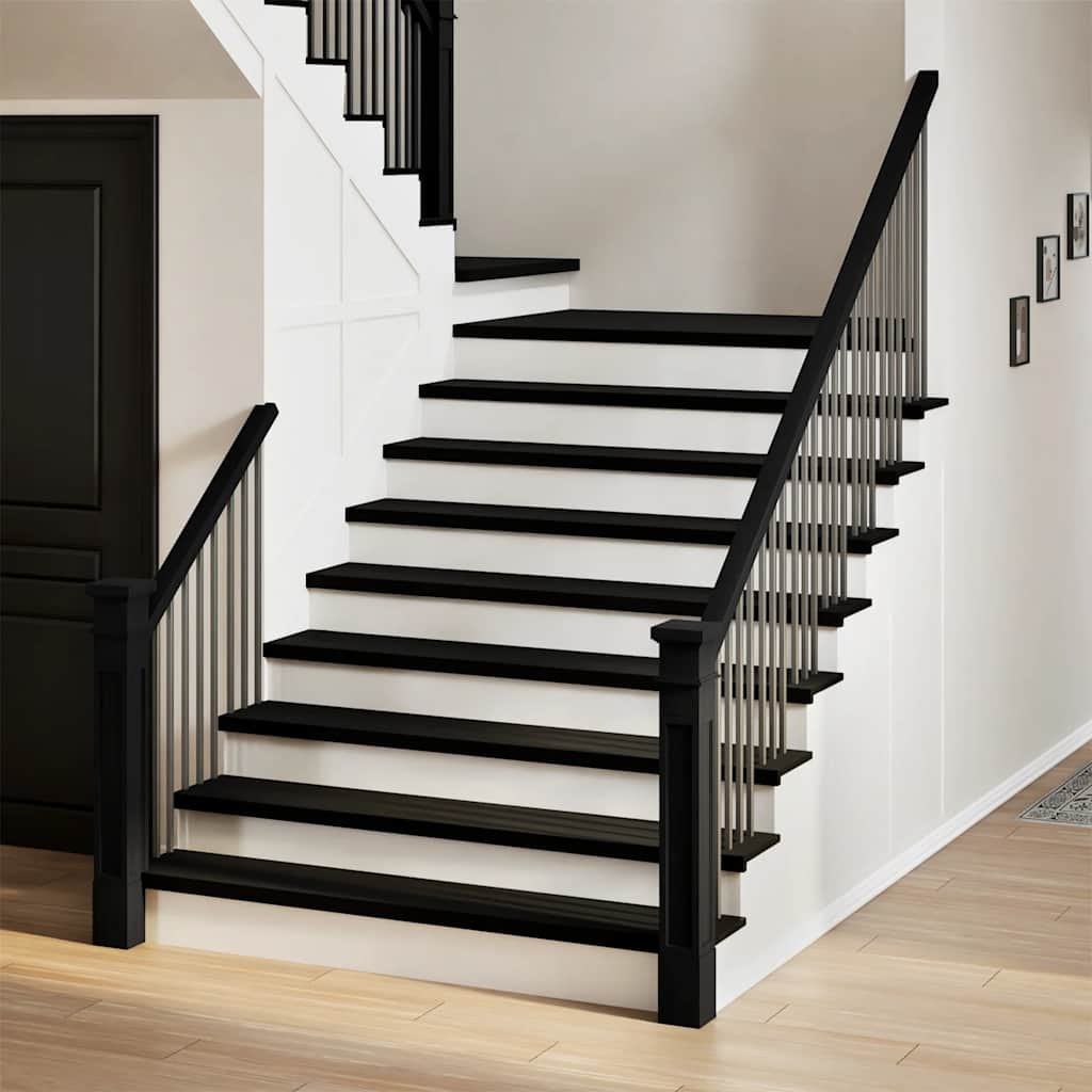 vidaXL Treppenstufen 8 Stk. Braun-Schwarz 120x30x2 cm Massivholz Eiche