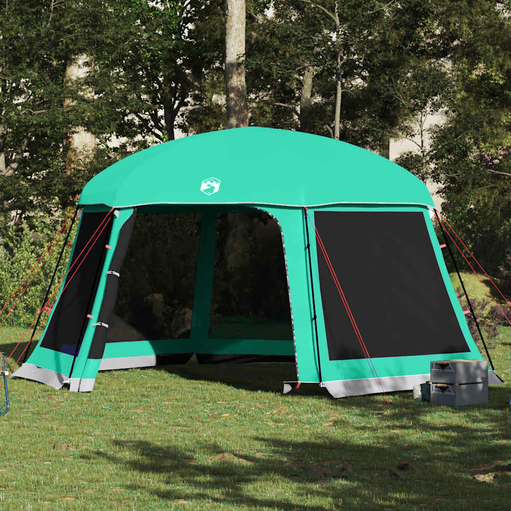 vidaXL Poolzelt mit abnehmbarem Überzelt Netzwänden Meergrün 512x458cm