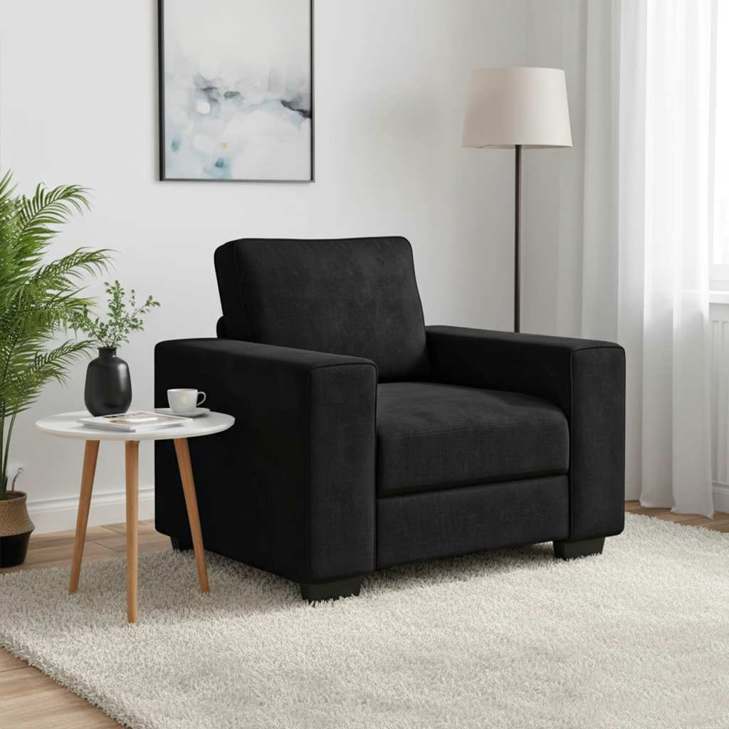 vidaXL Sessel Schwarz 100x77x82 cm Samt