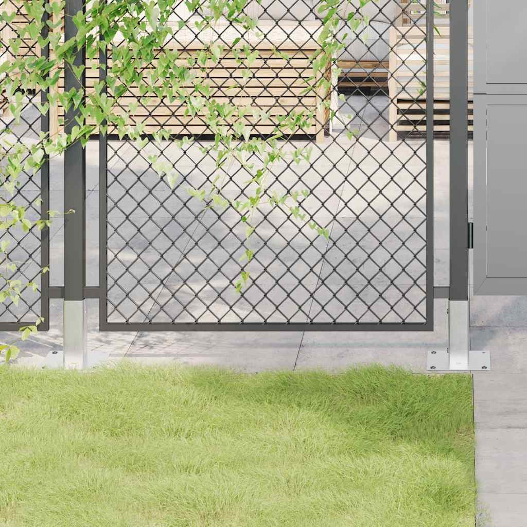 vidaXL Pfostenträger Quadratisch 12 Stk. Silber 51x51mm Stahl Verzinkt