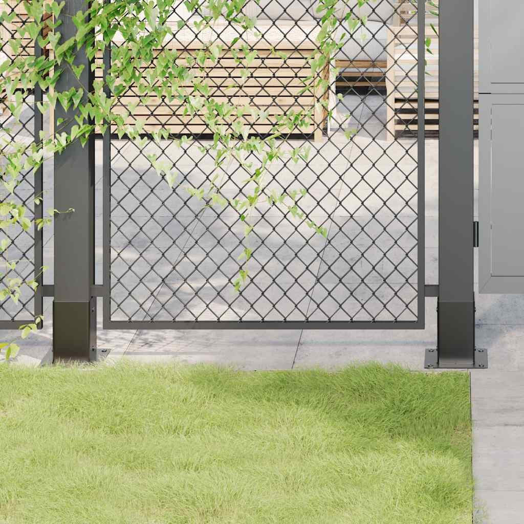 vidaXL Pfostenträger Quadrat 12 Stk. 91x91mm Pulverbeschichteter Stahl
