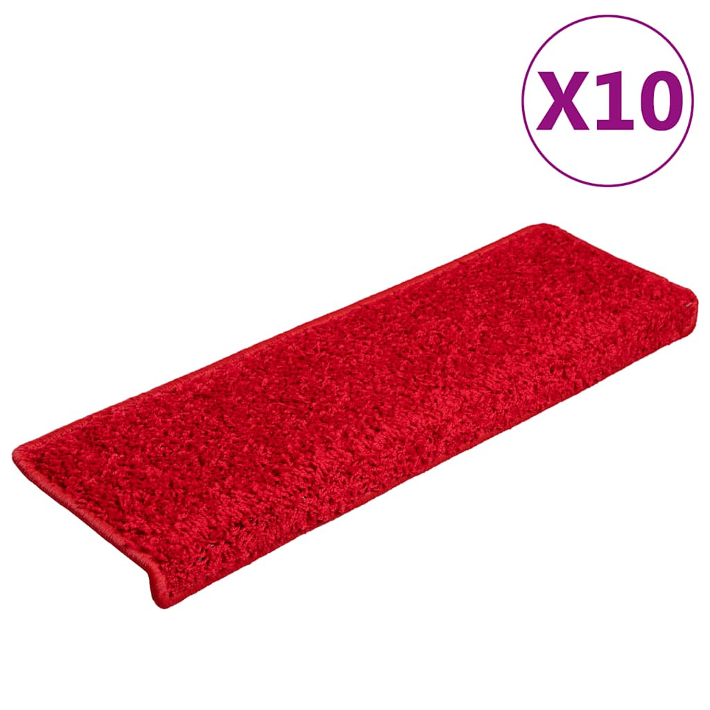 vidaXL Stufenmatten 20 Stk. 65x21x4 cm Rot Rechteckiger Rand