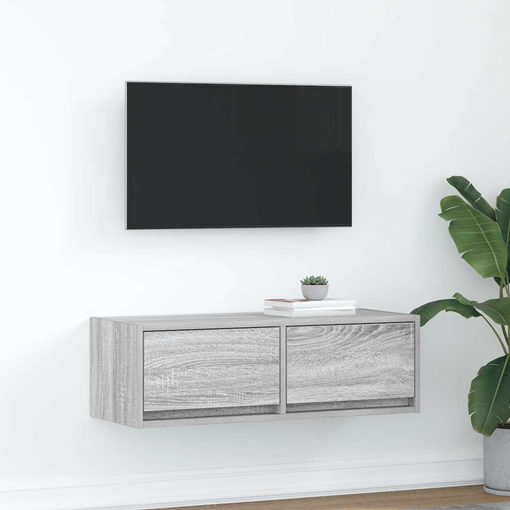 vidaXL TV-Schrank Grau Sonoma 80x31x25,5 cm Holzwerkstoff