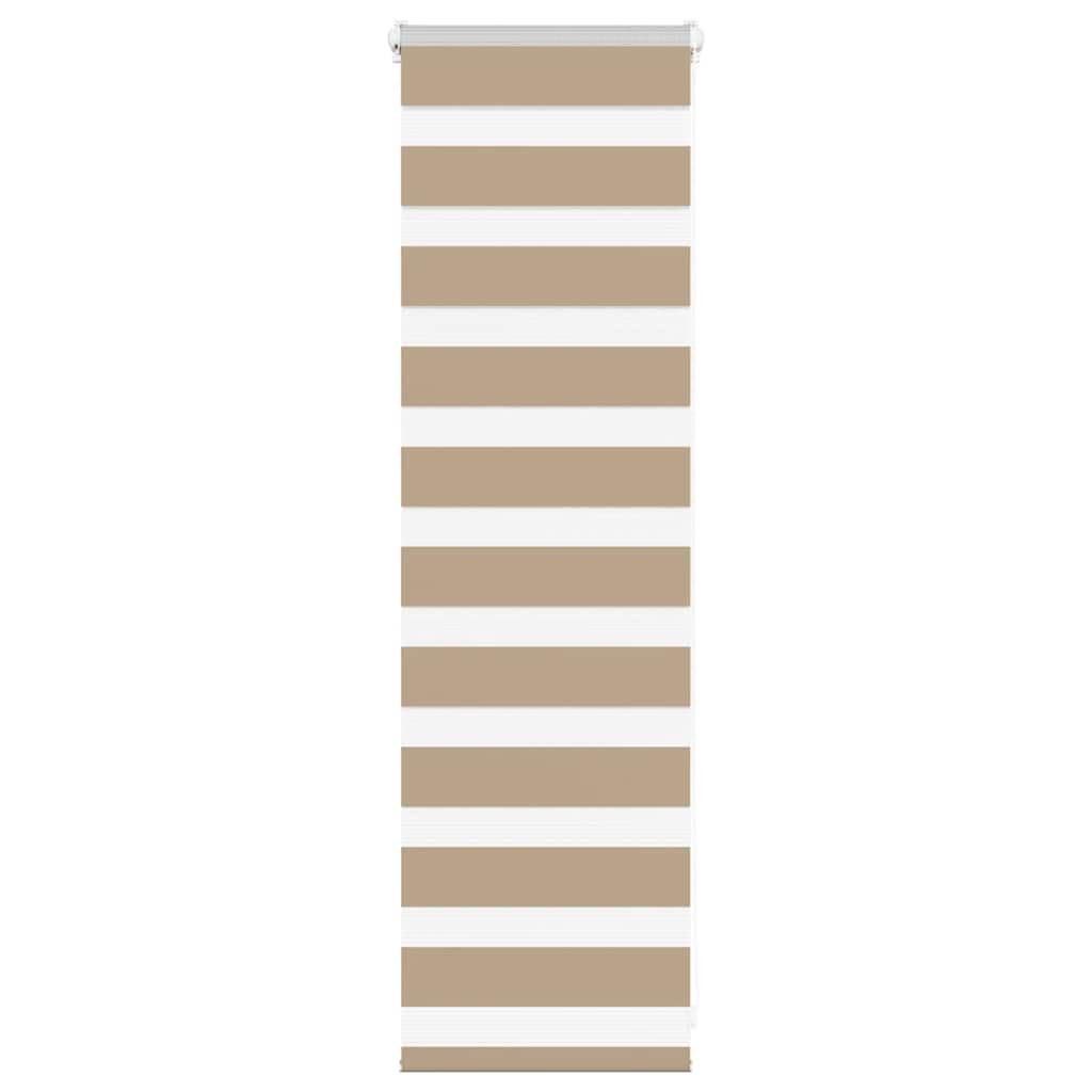 vidaXL Doppelrollo Sandbraun 40x100 cm Stoffbreite 35,9 cm Polyester