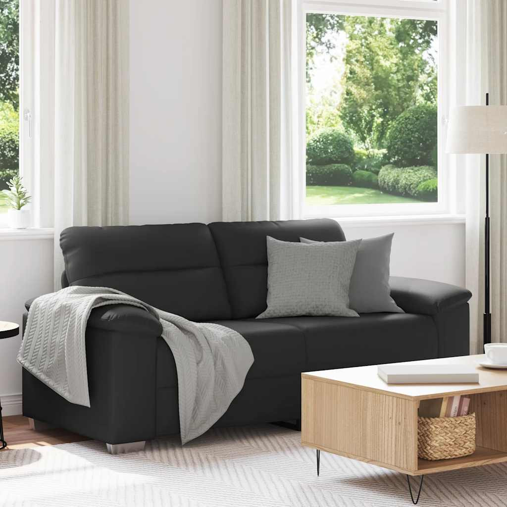 vidaXL 2-Sitzer-Sofa Schwarz 180x81x84 cm Kunstleder