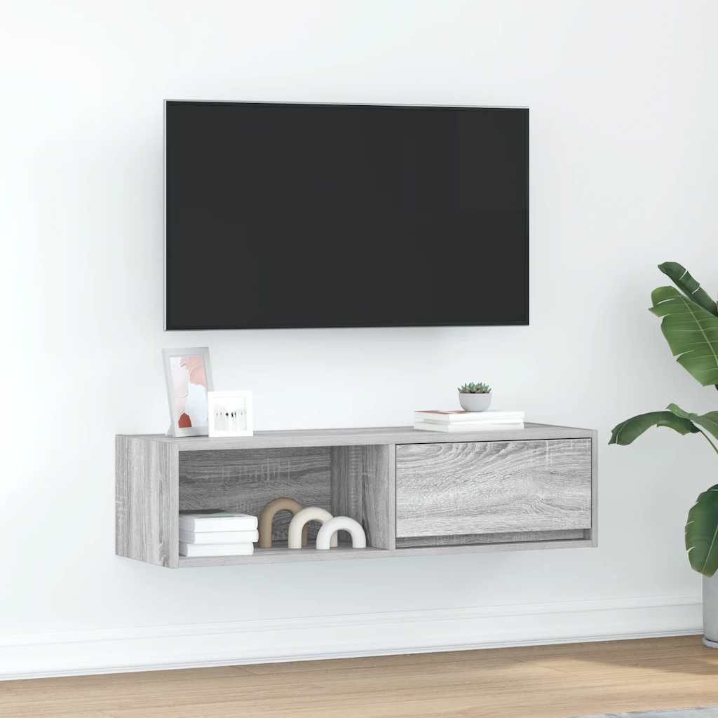 vidaXL TV-Schrank Grau Sonoma 100x31x25,5 cm Holzwerkstoff