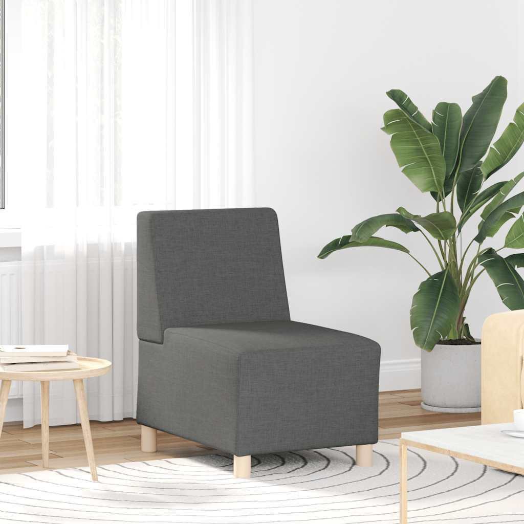 vidaXL Modulares Sofa ohne Armlehnen Dunkelgrau 55 cm Stoff