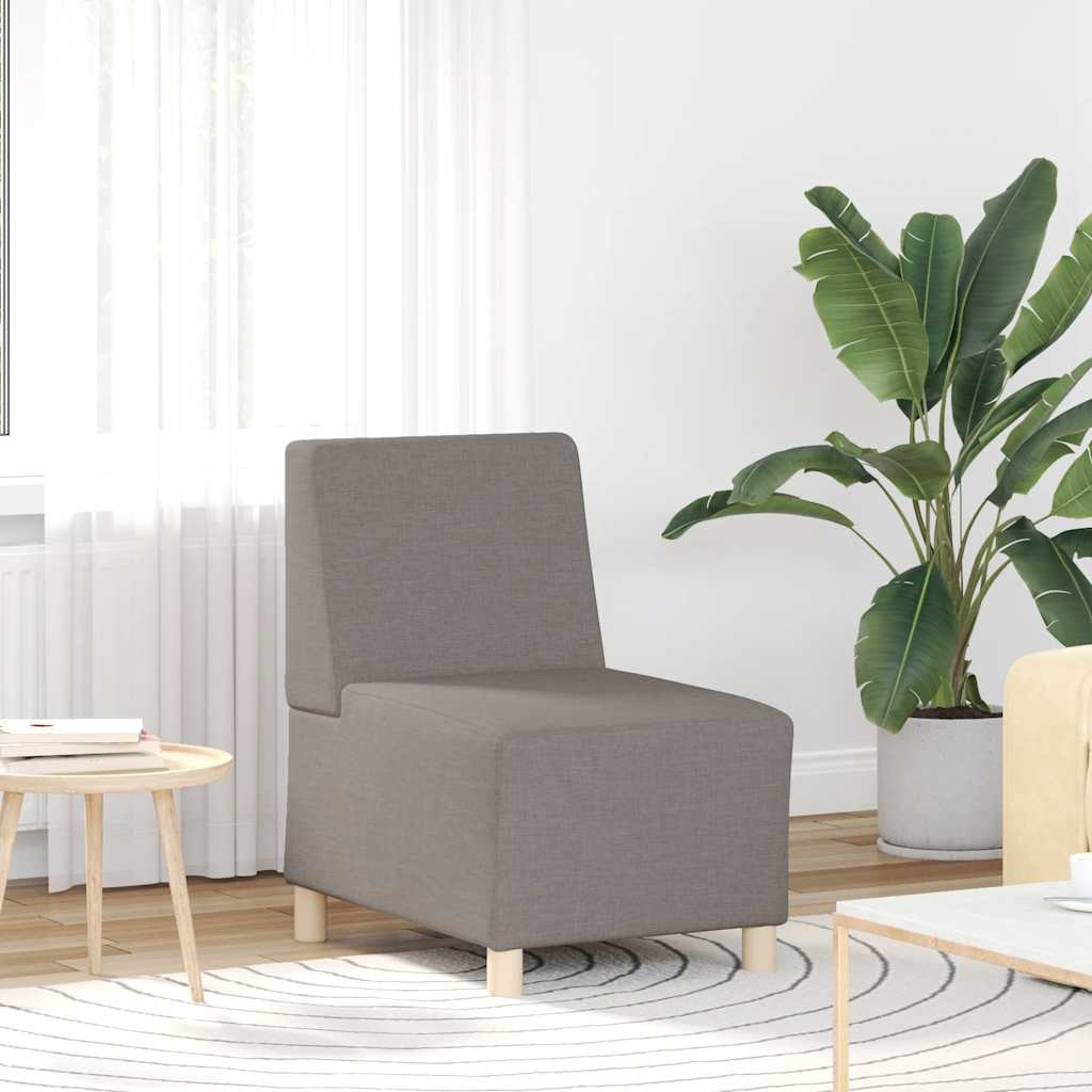 vidaXL Modulares Armfreies Sofa Taupe Stoff