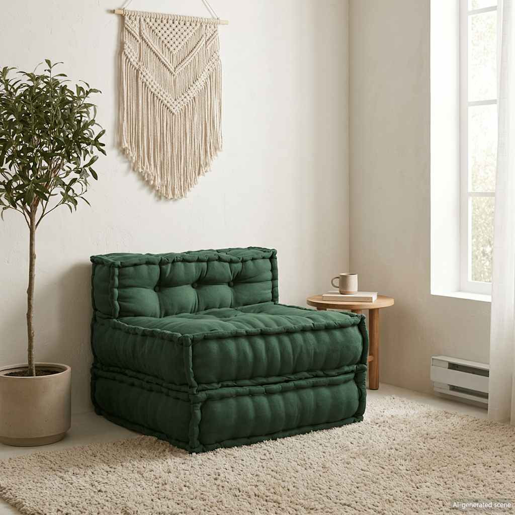 vidaXL Modulares Sofaelement Grün 70x70x54 cm Stoff