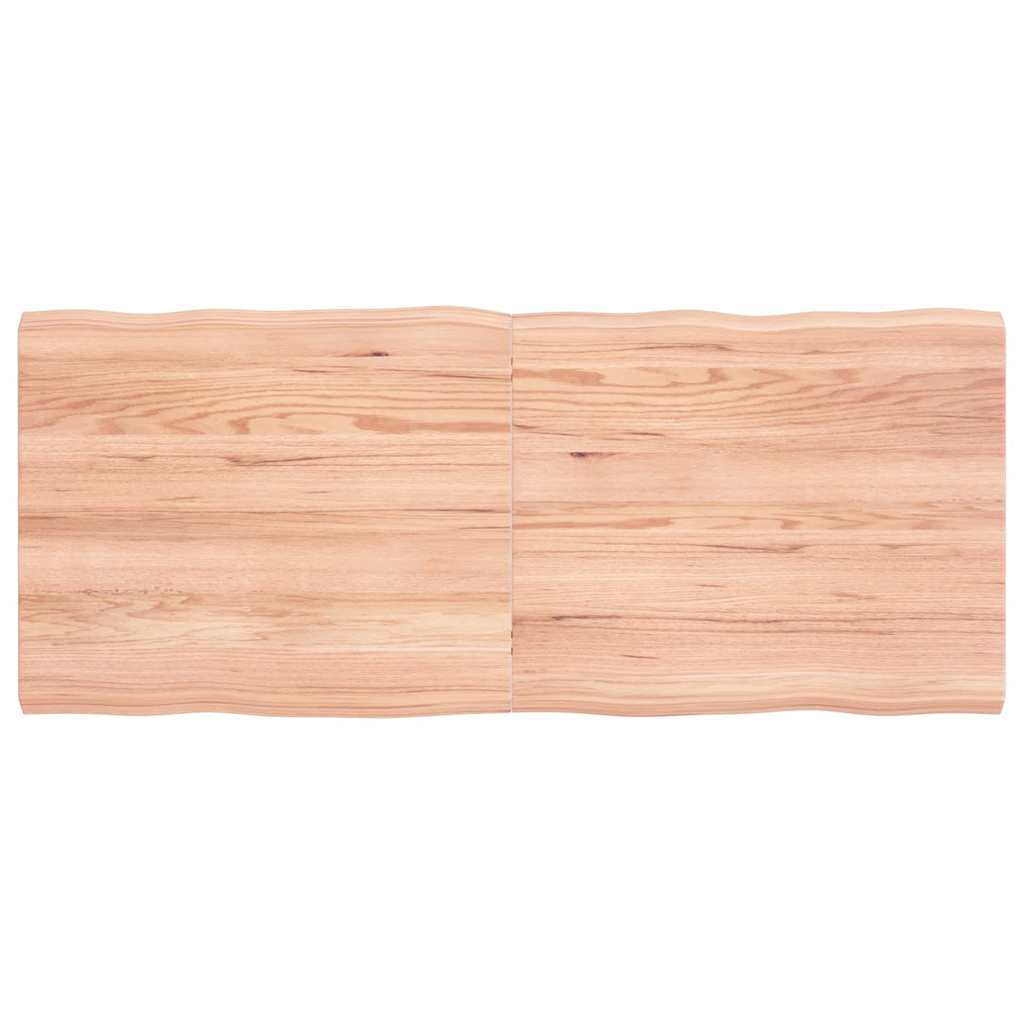vidaXL Tischplatte 120x50x(2-4) cm Massivholz Behandelt Baumkante