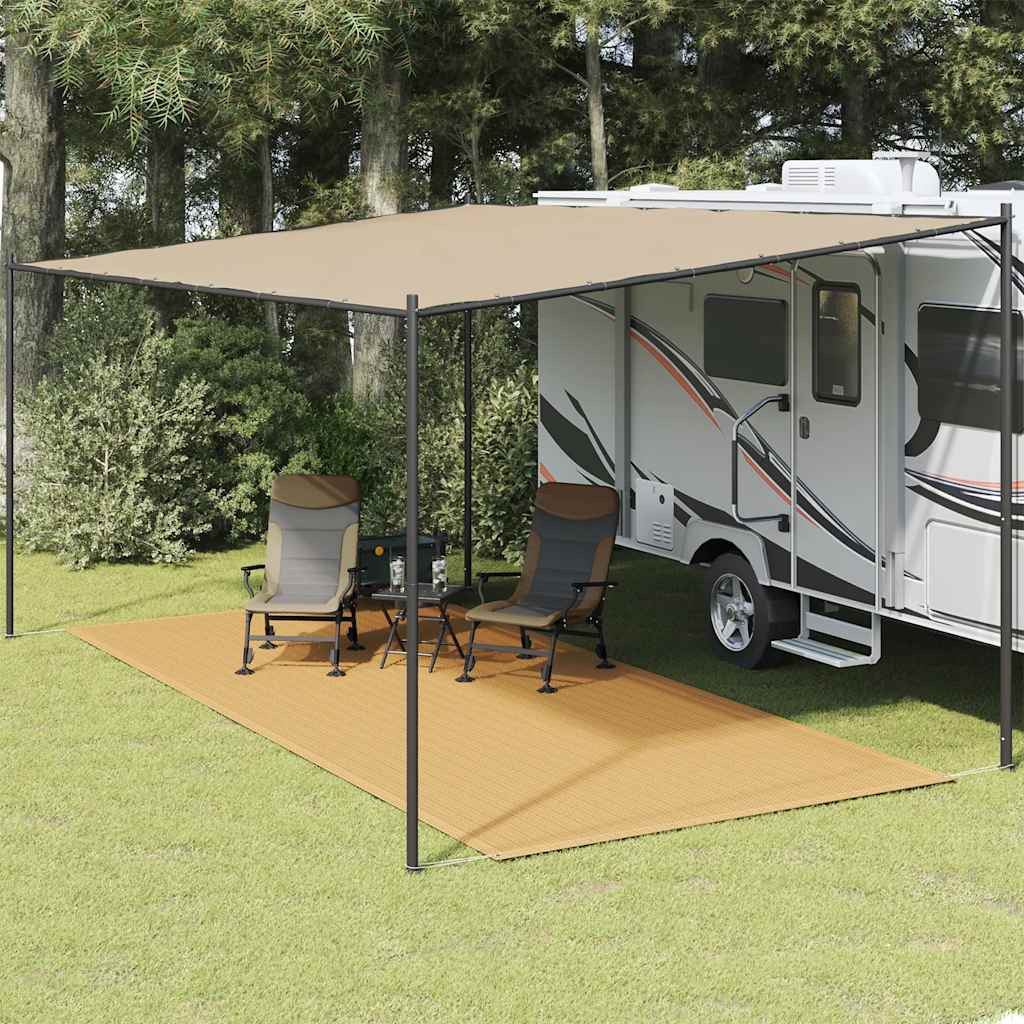 vidaXL Zeltteppich Sandfarbe 250x600 cm HDPE