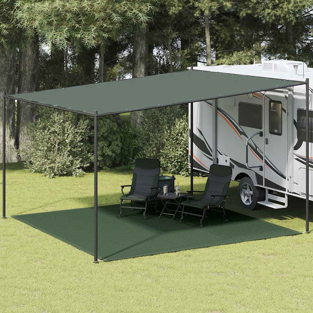 vidaXL Zeltteppich 400x400 cm Dunkelgrün HDPE