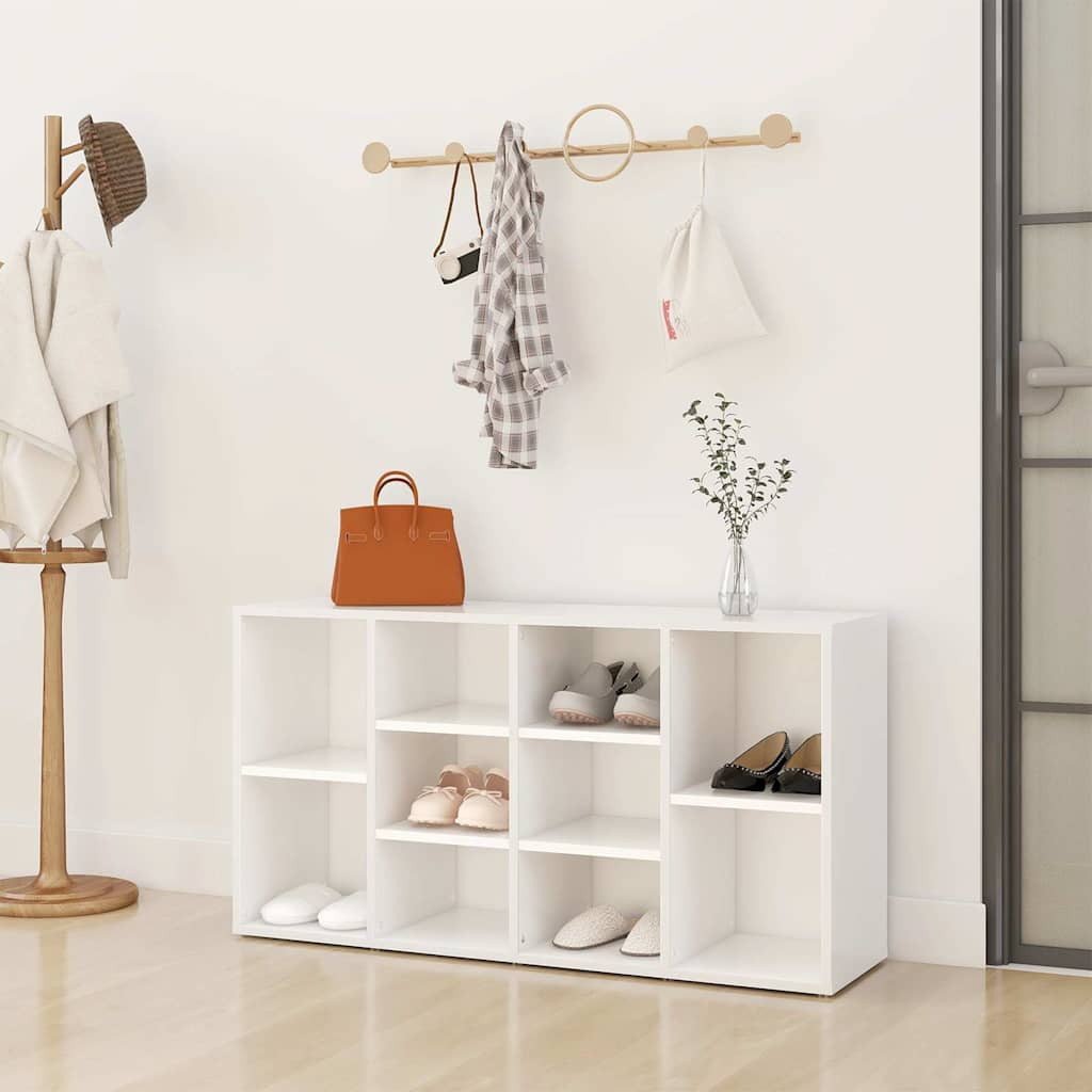 vidaXL Schuhbank Weiß 103x30x55 cm Holzwerkstoff