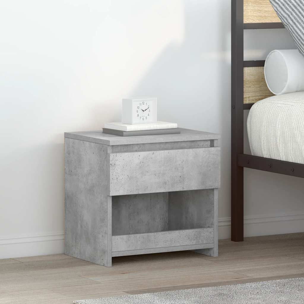 vidaXL Nachttisch Betongrau 40x30x39 cm Holzwerkstoff