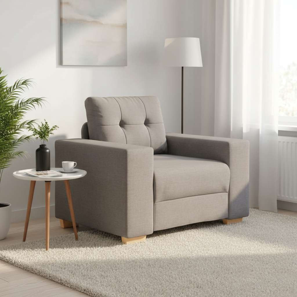 vidaXL Sofasessel Taupe 100x78x80 cm Stoff