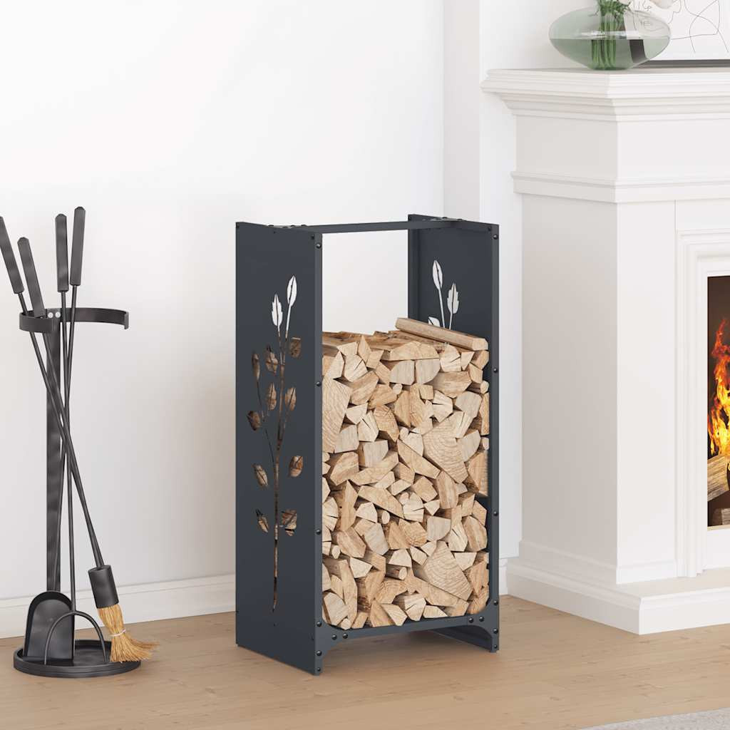 vidaXL Brennholzregal Anthrazit 40x30x80 cm Kaltgewalzter Stahl