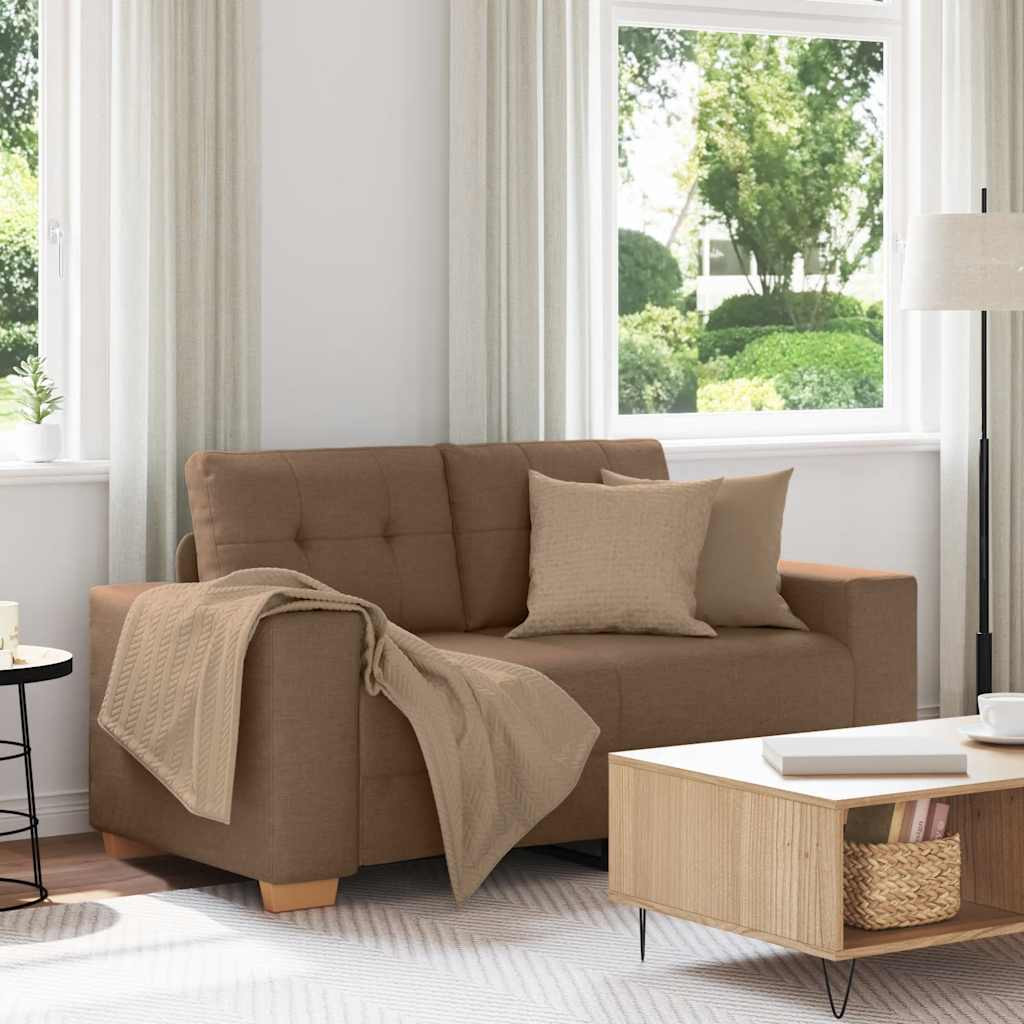 vidaXL Loveseat-Sofa Braun 160x77x82 cm Stoff