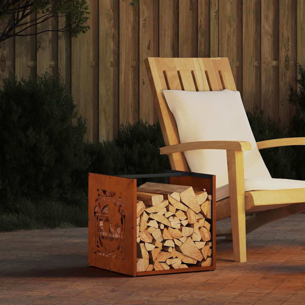 vidaXL Brennholzregal 40x40x40 cm Wetterfester Stahl