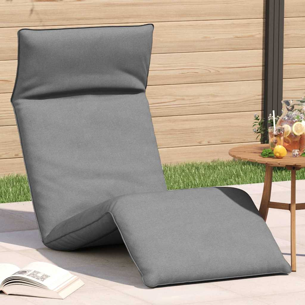 vidaXL Sonnenliege Klappbar Grau 175x54x8,5 cm Oxford-Gewebe