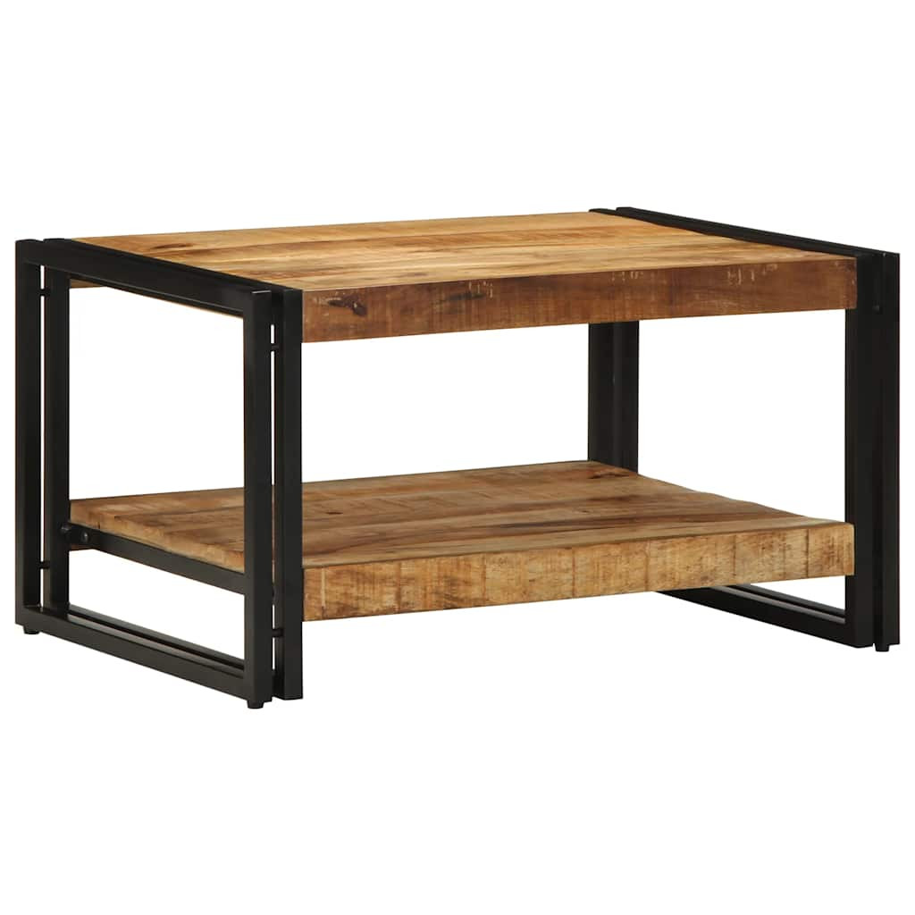 vidaXL Couchtisch 70x50x38 cm Raues Massivholz Mango