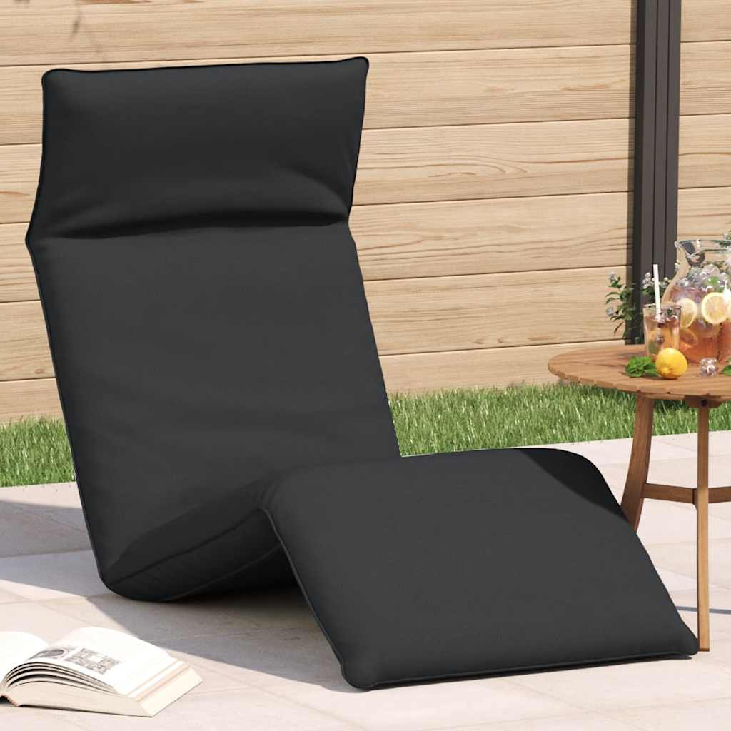 vidaXL Sonnenliege Klappbar Schwarz 175x54x8,5 cm Oxford-Gewebe