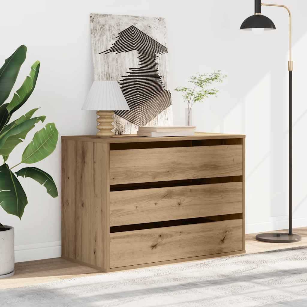 vidaXL Kommode Artisan-Eiche 80x41x58 cm Holzwerkstoff