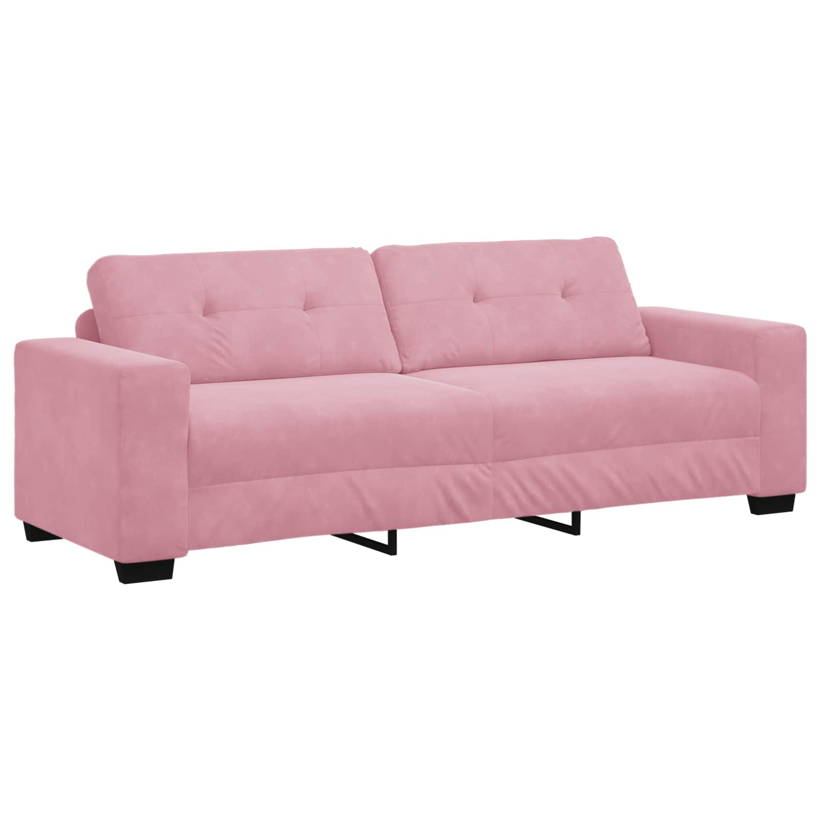 vidaXL 3-Sitzer-Sofa Rosa 220 cm Samt