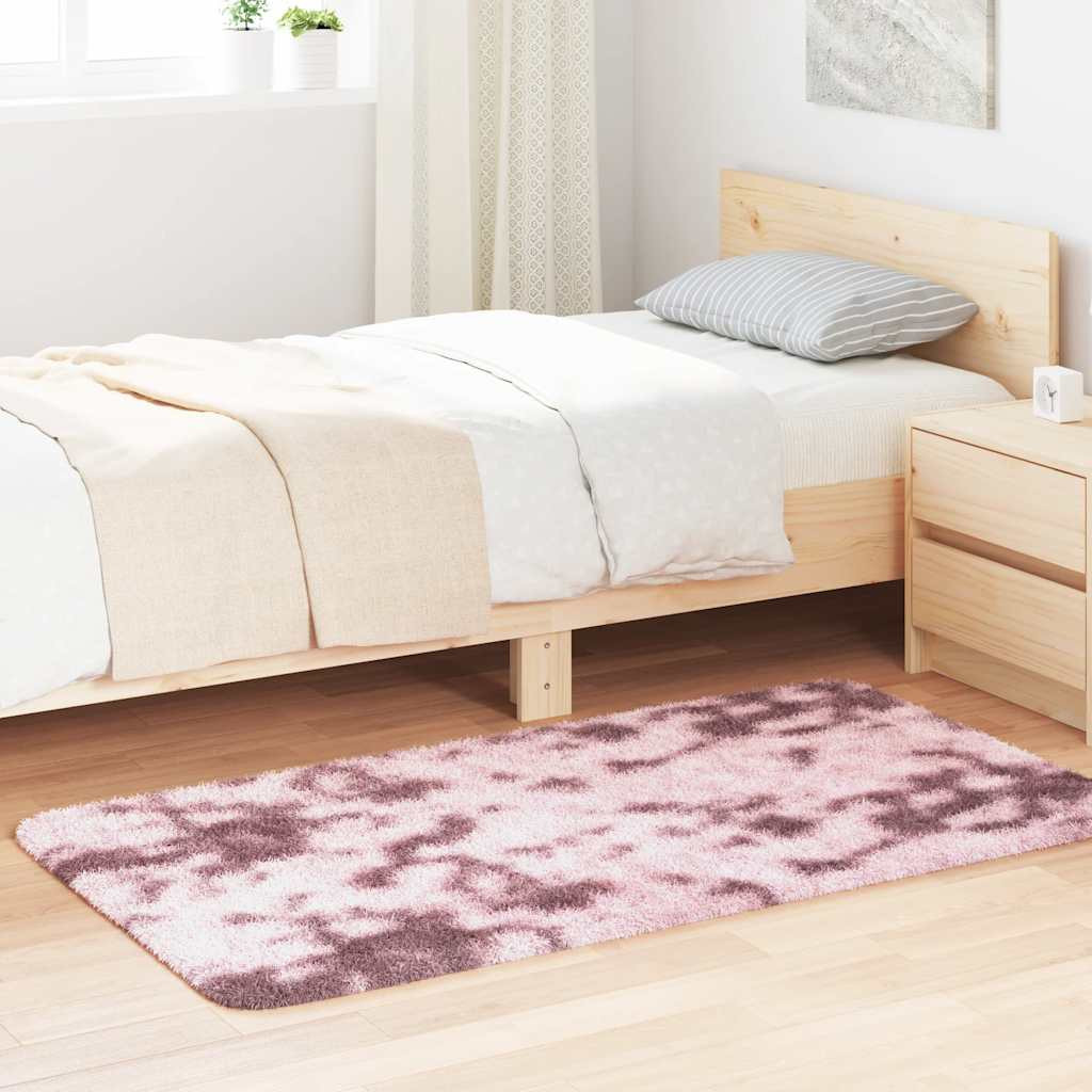 vidaXL Teppich Shaggy Hochflor NAVARRA Altrosa 80x150 cm Polyester