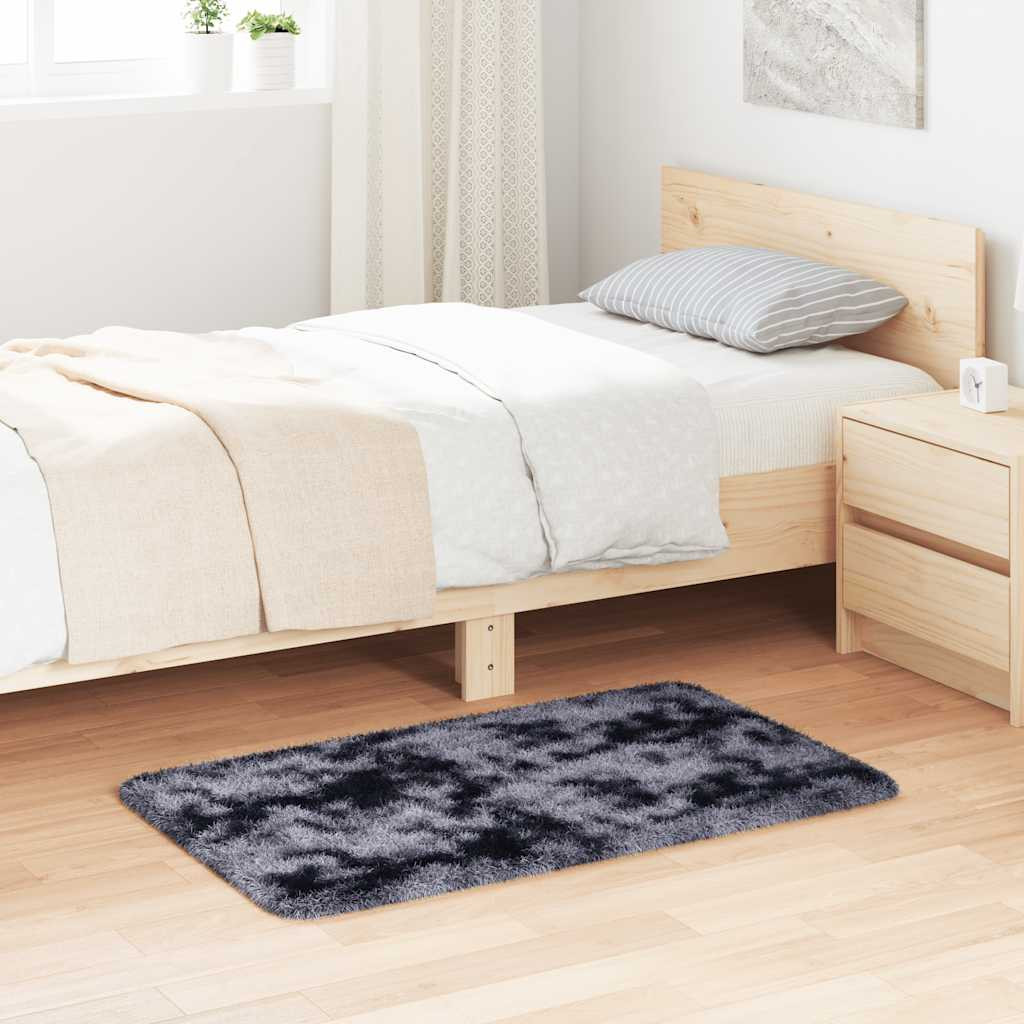 vidaXL Teppich Shaggy Hochflor NAVARRA Dunkelgrau 60x100 cm Polyester
