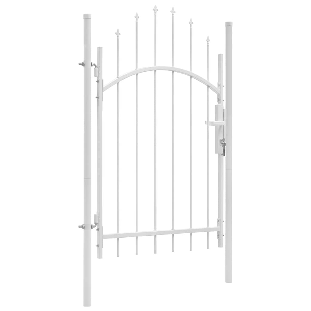 vidaXL Gartentor Woerden Stahl 1x2,25 m Weiß