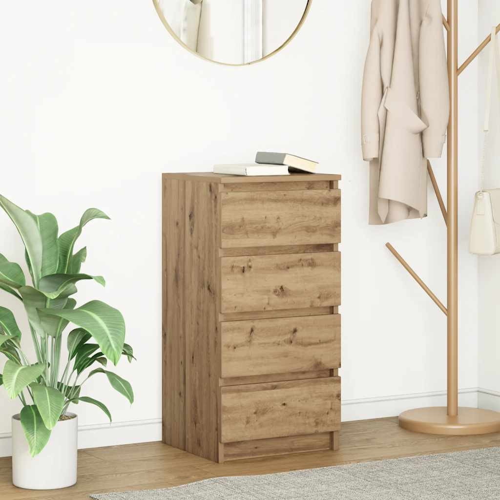 vidaXL Sideboard Artisan-Eiche 37,5x35x76 cm Holzwerkstoff