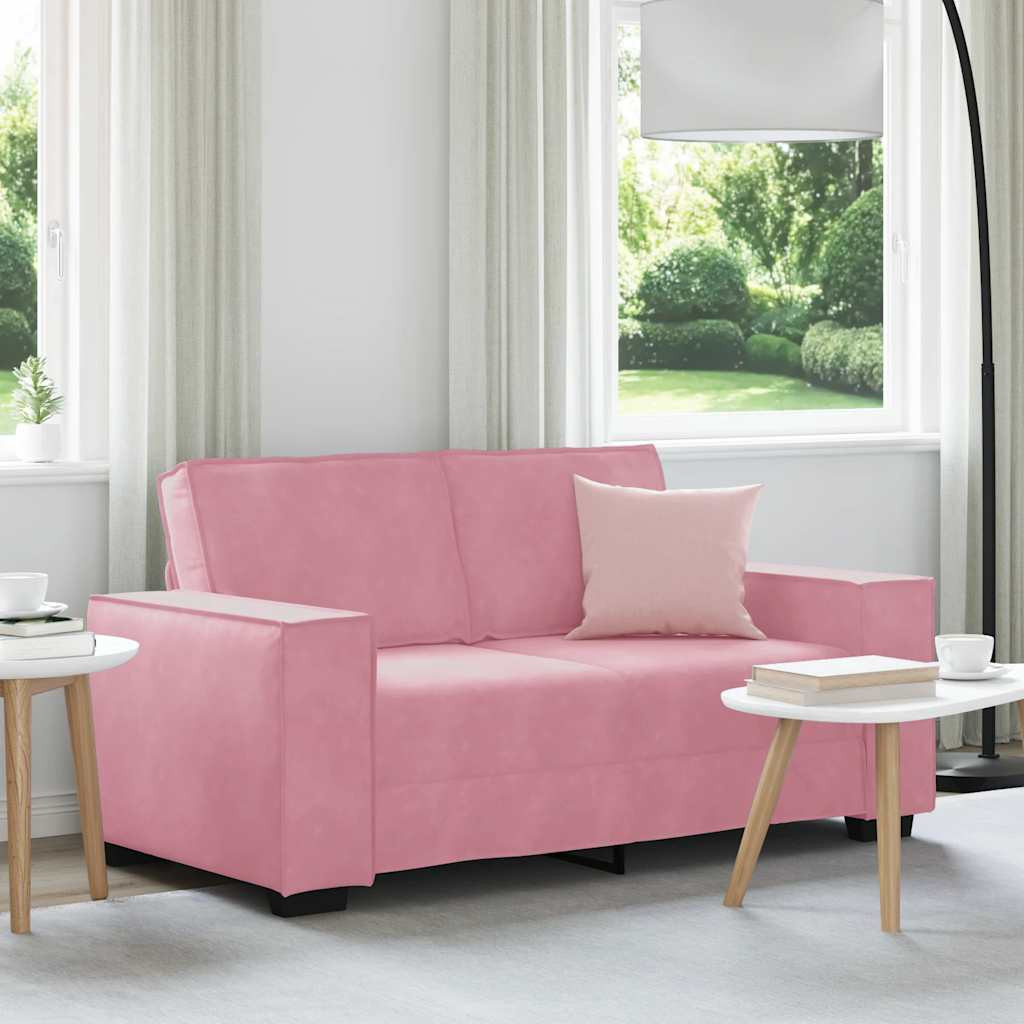 vidaXL 2-Sitzer-Sofa Rosa 160x78x84 cm Samt