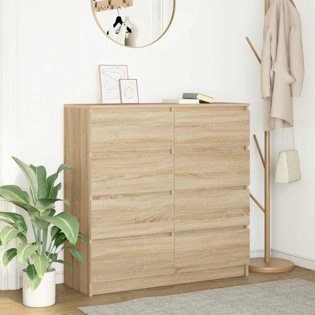 vidaXL Sideboard Sonoma-Eiche 100x35x99 cm Holzwerkstoff