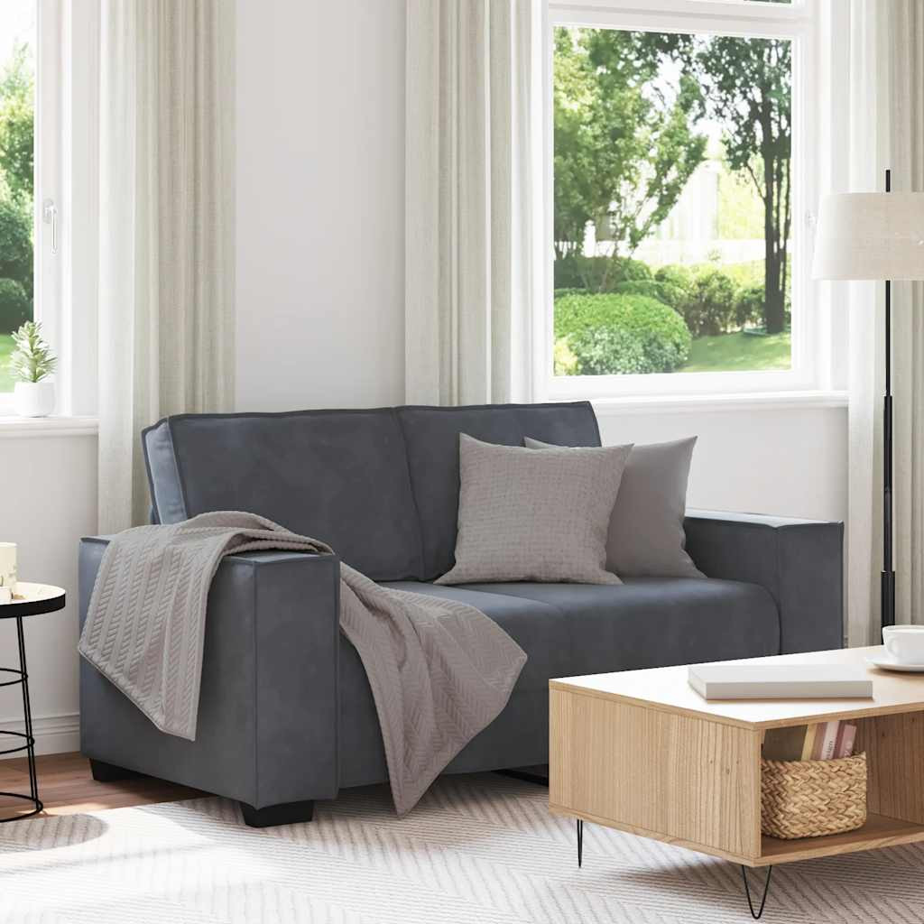 vidaXL 2-Sitzer-Sofa Dunkelgrau 160x78x84 cm Samt
